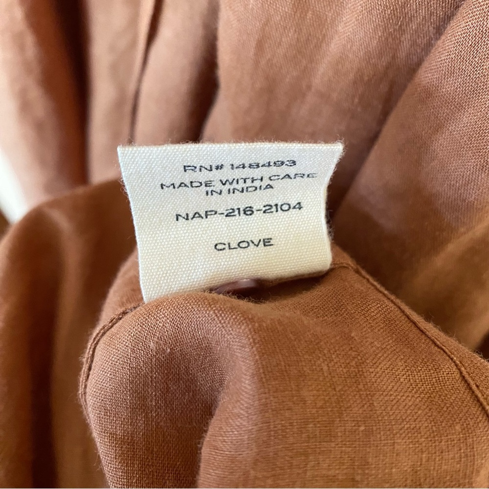 Doen marine belted poet dress brown tan - Picture 8 of 13
